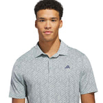 adidas Ultimate365 Mesh Tango Print Climacool Polo Shirt Wonder Sage / Collegiate Navy