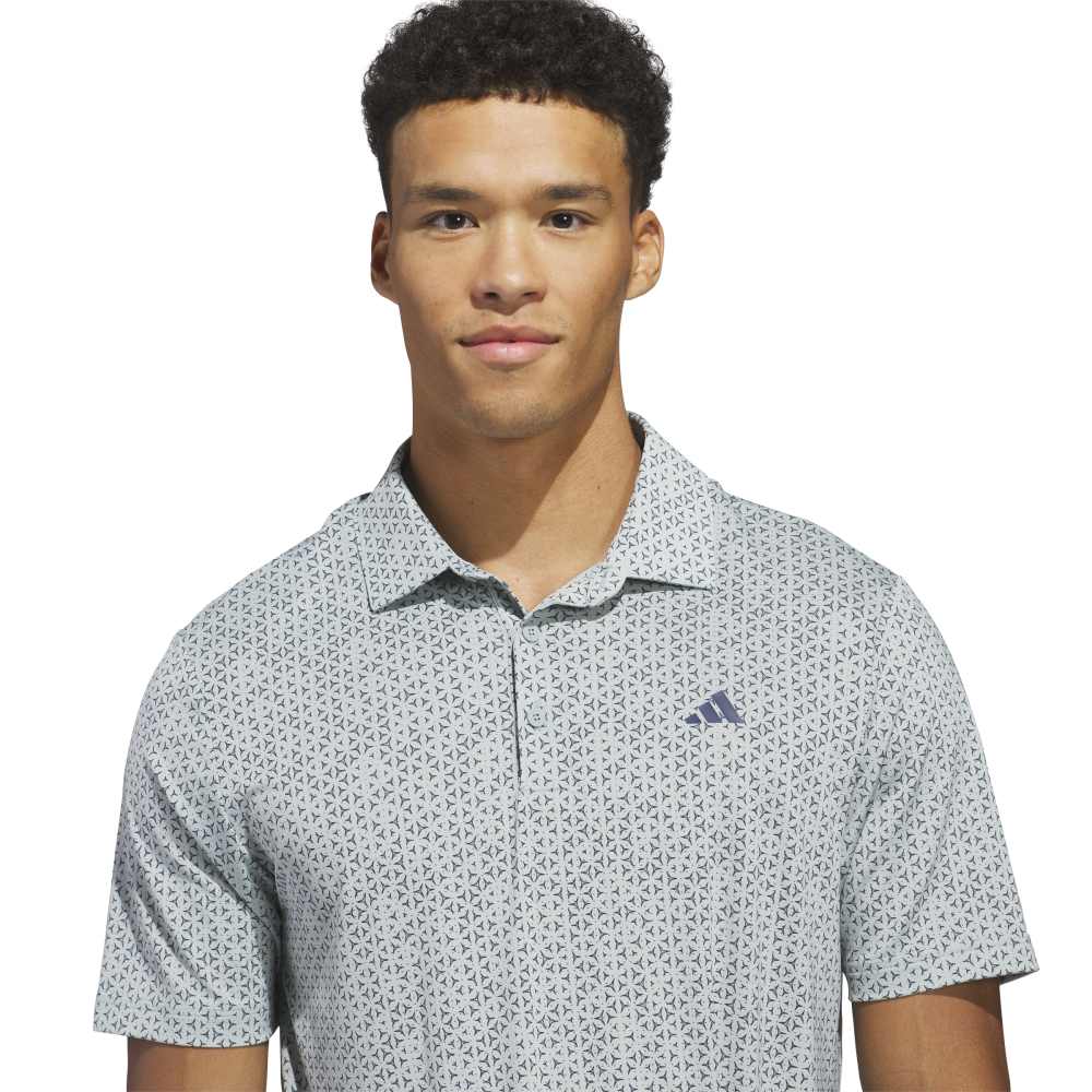 adidas Ultimate365 Mesh Tango Print Climacool Polo Shirt Wonder Sage / Collegiate Navy