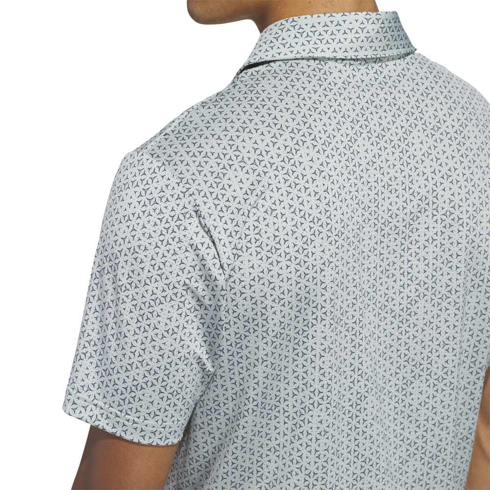 adidas Ultimate365 Mesh Tango Print Climacool Polo Shirt Wonder Sage / Collegiate Navy