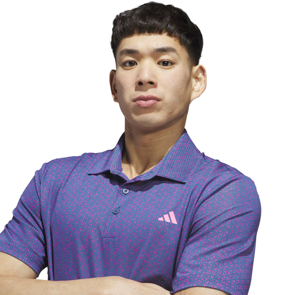adidas Ultimate 365 Mesh Tango Print Climacool Polo Shirt Dupe/lucpnk