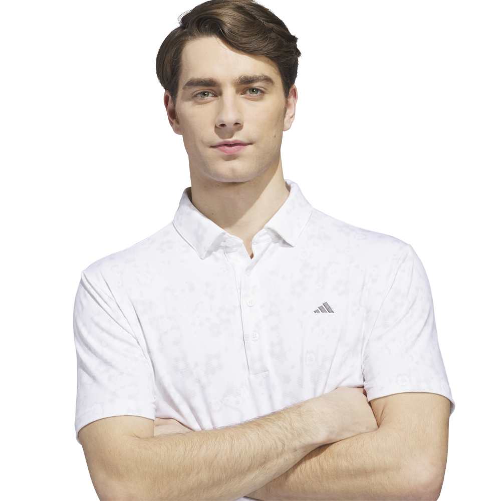 adidas Ultimate365+ Climacool Butterspun Mighty Blossom Print Polo Shirt White