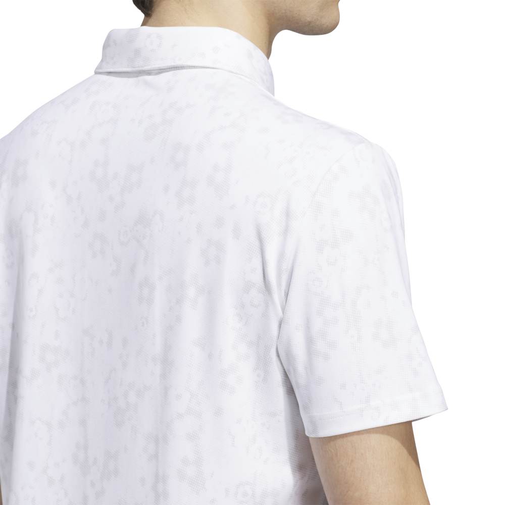 adidas Ultimate365+ Climacool Butterspun Mighty Blossom Print Polo Shirt White
