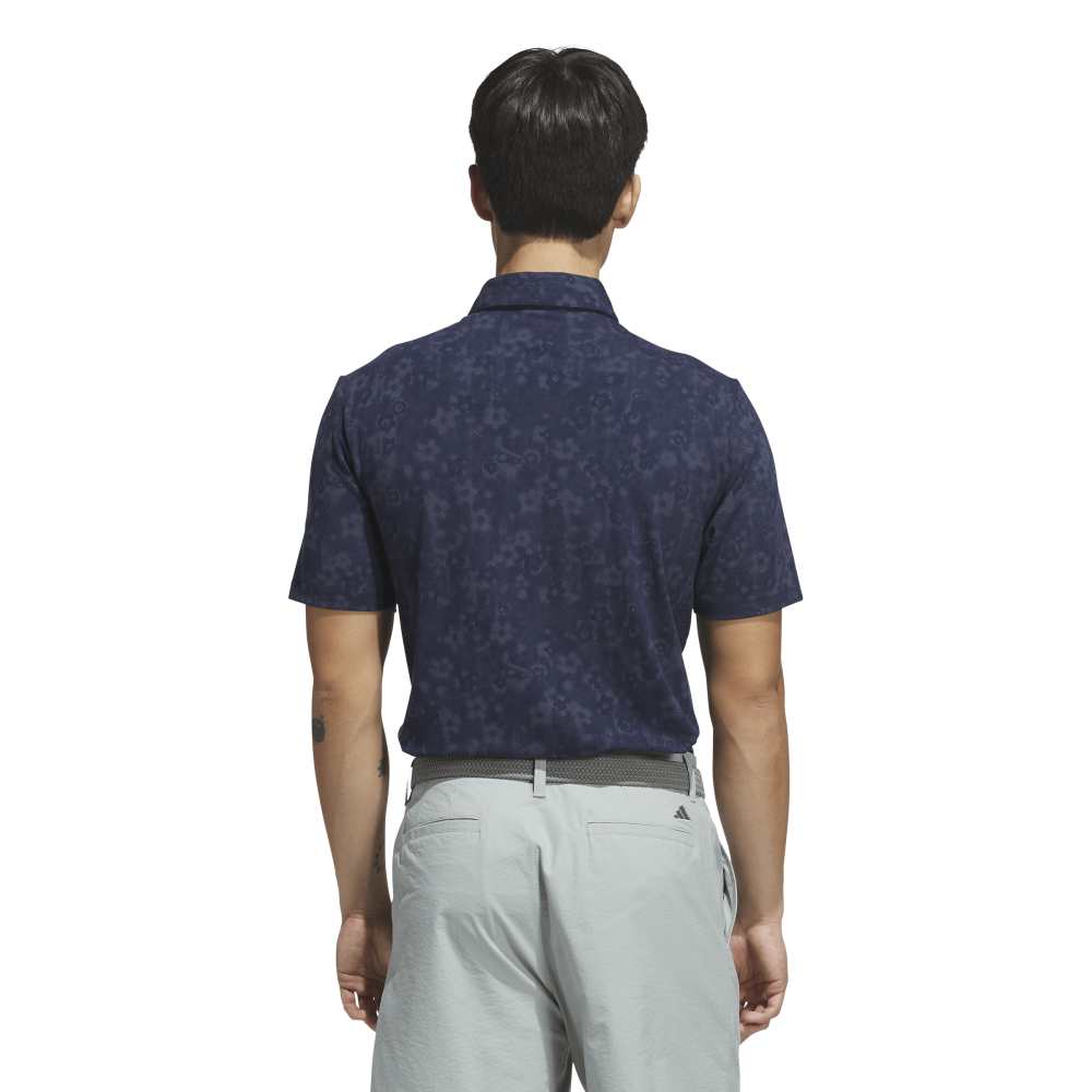 adidas Ultimate365+ Climacool Butterspun Mighty Blossom Print Polo Shirt Conavy