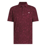 adidas Mens Ultimate365+ Climacool Butterspun Mighty Blossom Print Polo Shirt Maroon KU1176