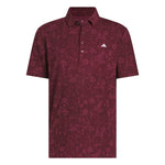 adidas Mens Ultimate365+ Climacool Butterspun Mighty Blossom Print Polo Shirt Maroon KU1176
