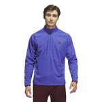 adidas Mens Ultimate365 Durable Water Repellent Wind Quarter Zip Mid Layer Dual Indigo/Maroon KV1322