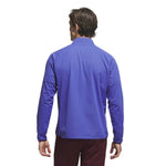 adidas Mens Ultimate365 Durable Water Repellent Wind Quarter Zip Mid Layer Dual Indigo/Maroon KV1322