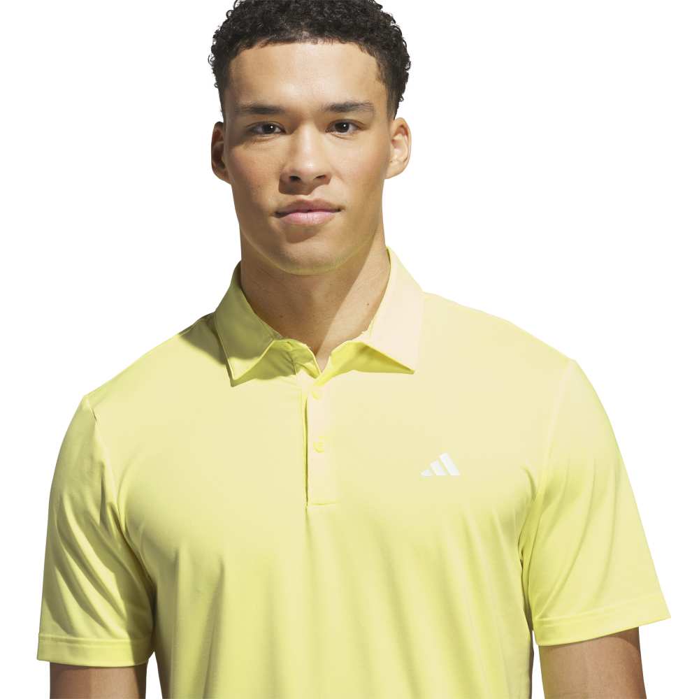 adidas Mens Ultimate365 Solid Polo Shirt Frozen Lemon
