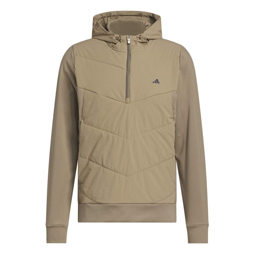 adidas Mens Ultimate365+ Course Control Quilted Anorak Mid Layer Khaki Six KW1716