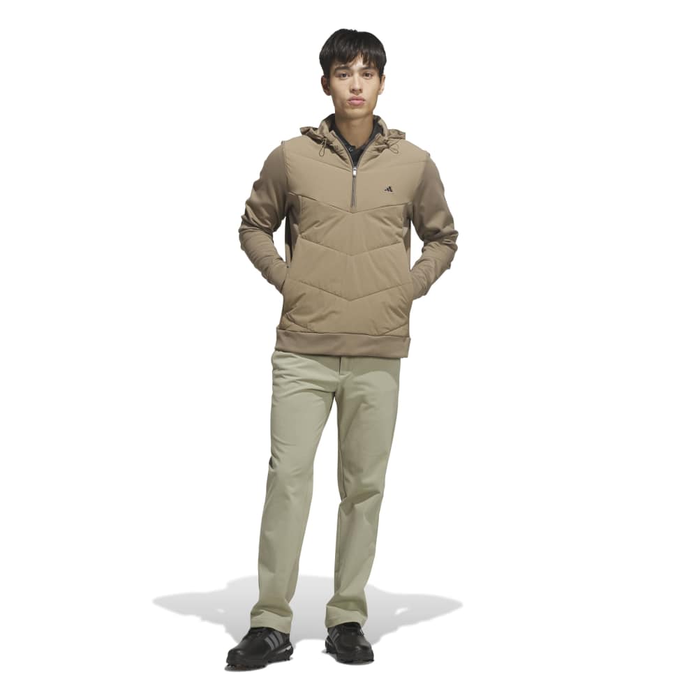 adidas Mens Ultimate365+ Course Control Quilted Anorak Mid Layer Khaki Six KW1716