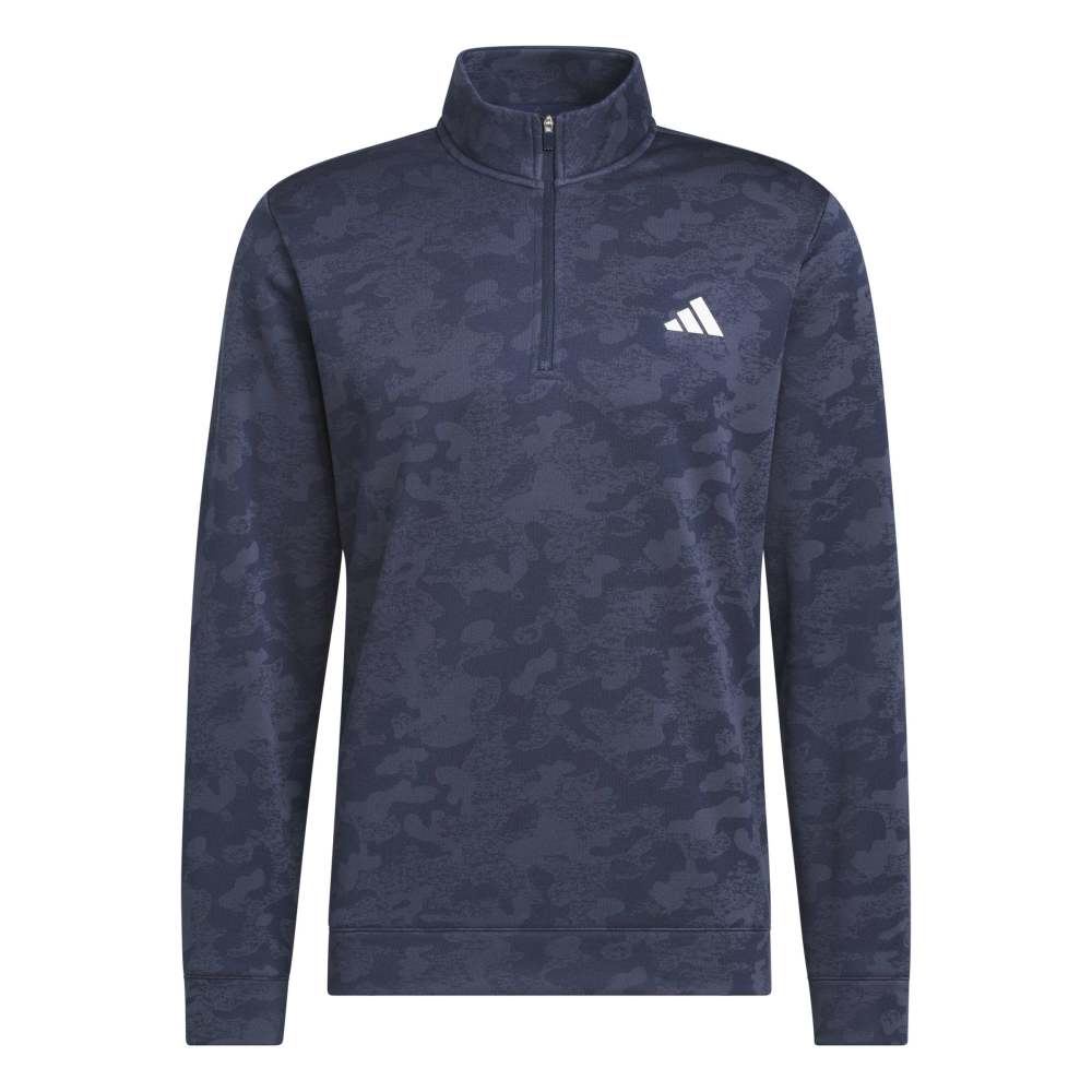 adidas Mens Ultimate365 Durable Water Repellent Quarter Zip Mid Layer Collegiate Navy/Shadow Navy KW1747
