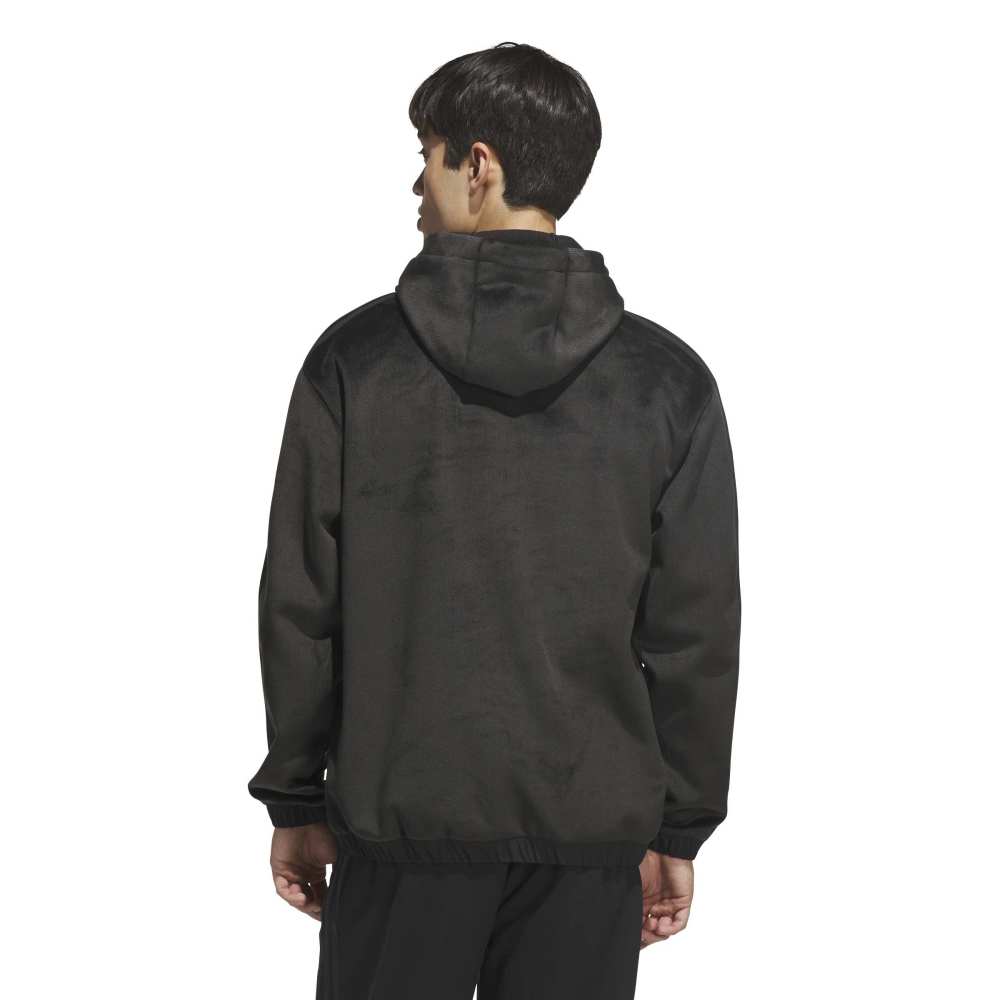 adidas Mens Beyond The Course Cozy Half Zip Hoodie Black KX9445