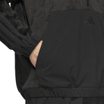 adidas Mens Beyond The Course Cozy Half Zip Hoodie Black KX9445