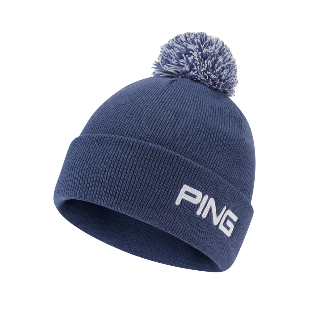Ping Cresting Knitted Golf Hat Deep Sea Blue