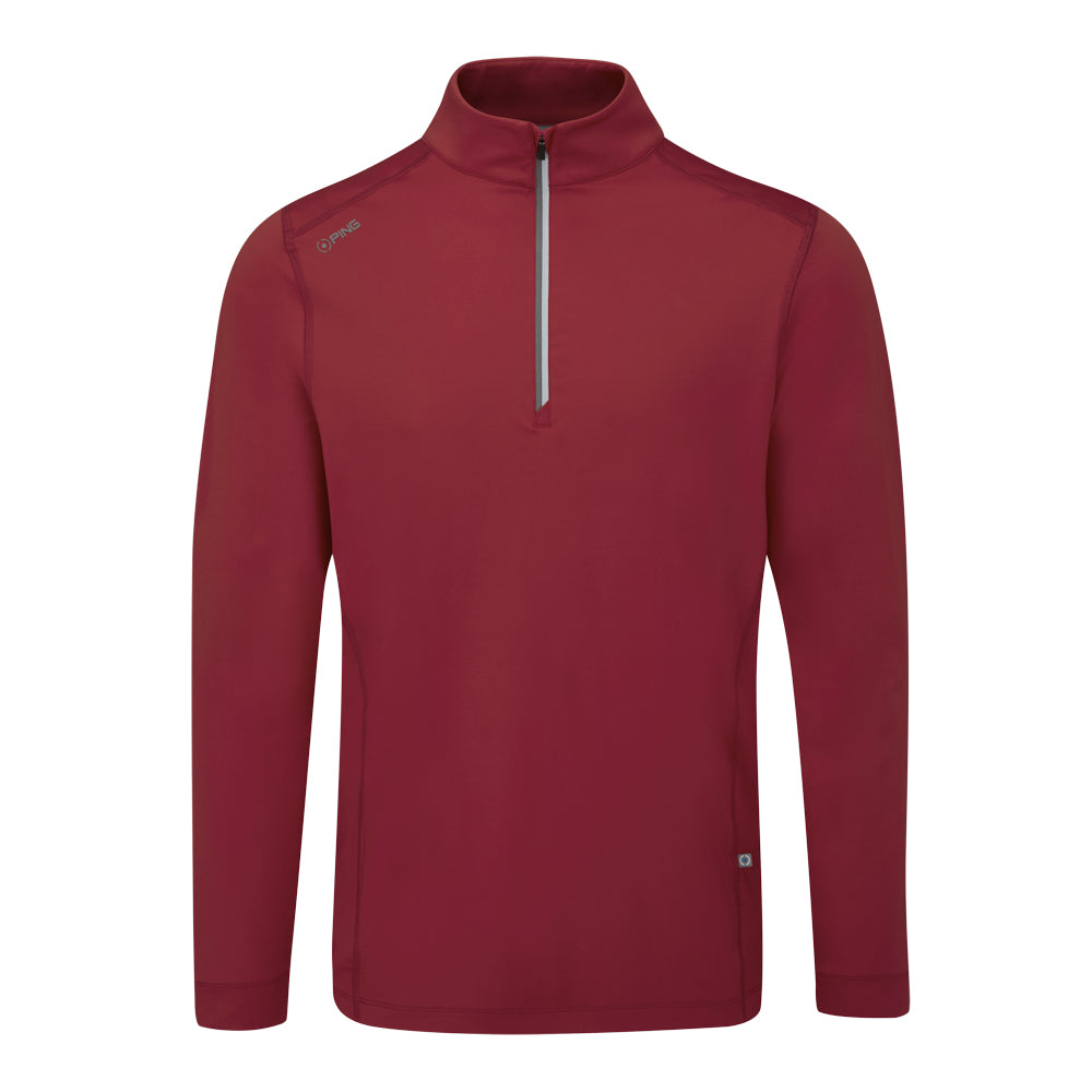 Ping Mens Latham Half Zip Midlayer - Rich Red