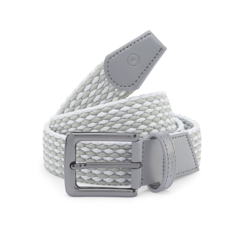 Ping Stretch Belt Pearl Grey White