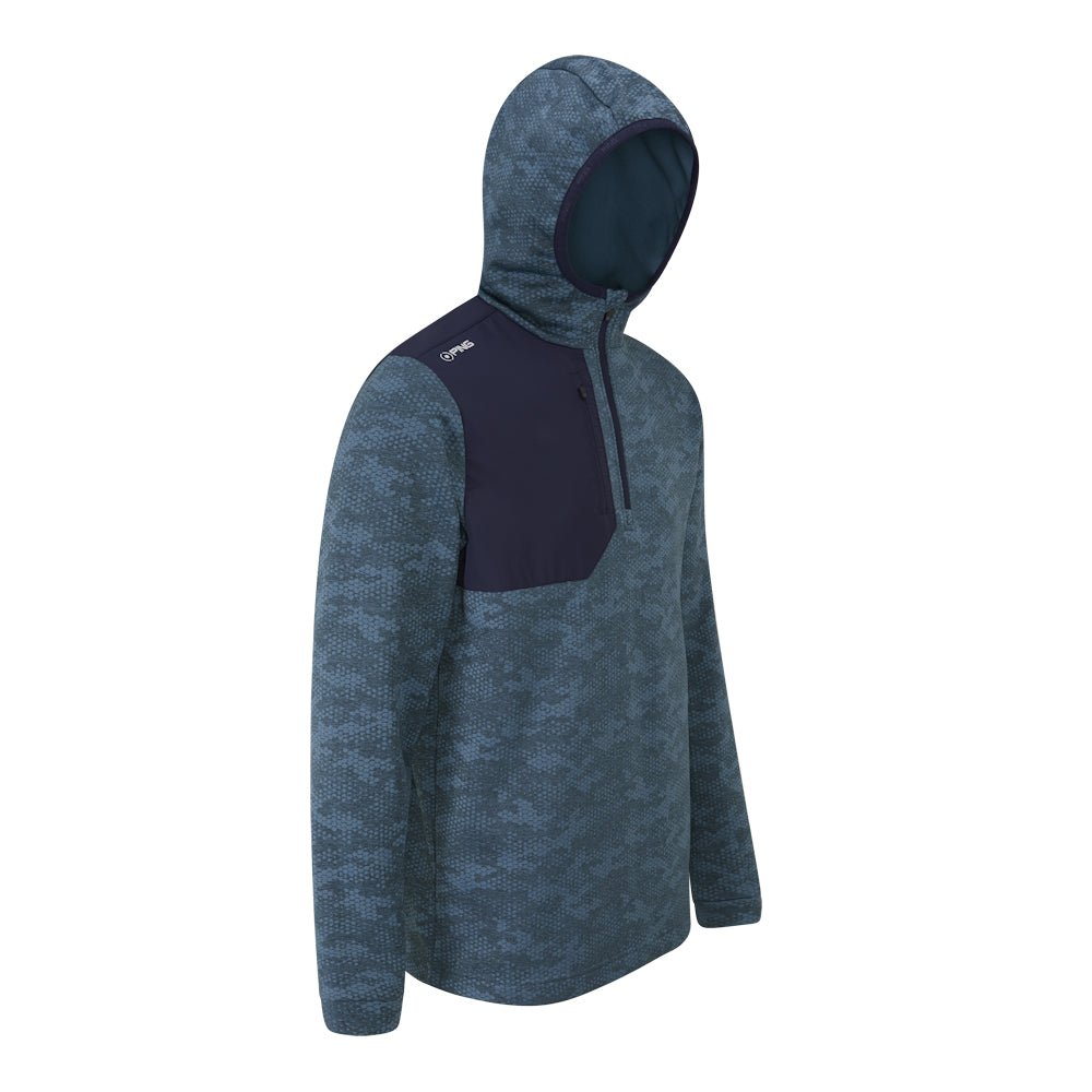 Ping Mens Nexa Hooded Half Zip Fleece - Blue Fusion/Navy