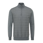 Ping Mens Connell Hybrid Quarter Zip Sweater - French Grey Marl