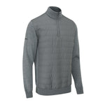 Ping Mens Connell Hybrid Quarter Zip Sweater - French Grey Marl