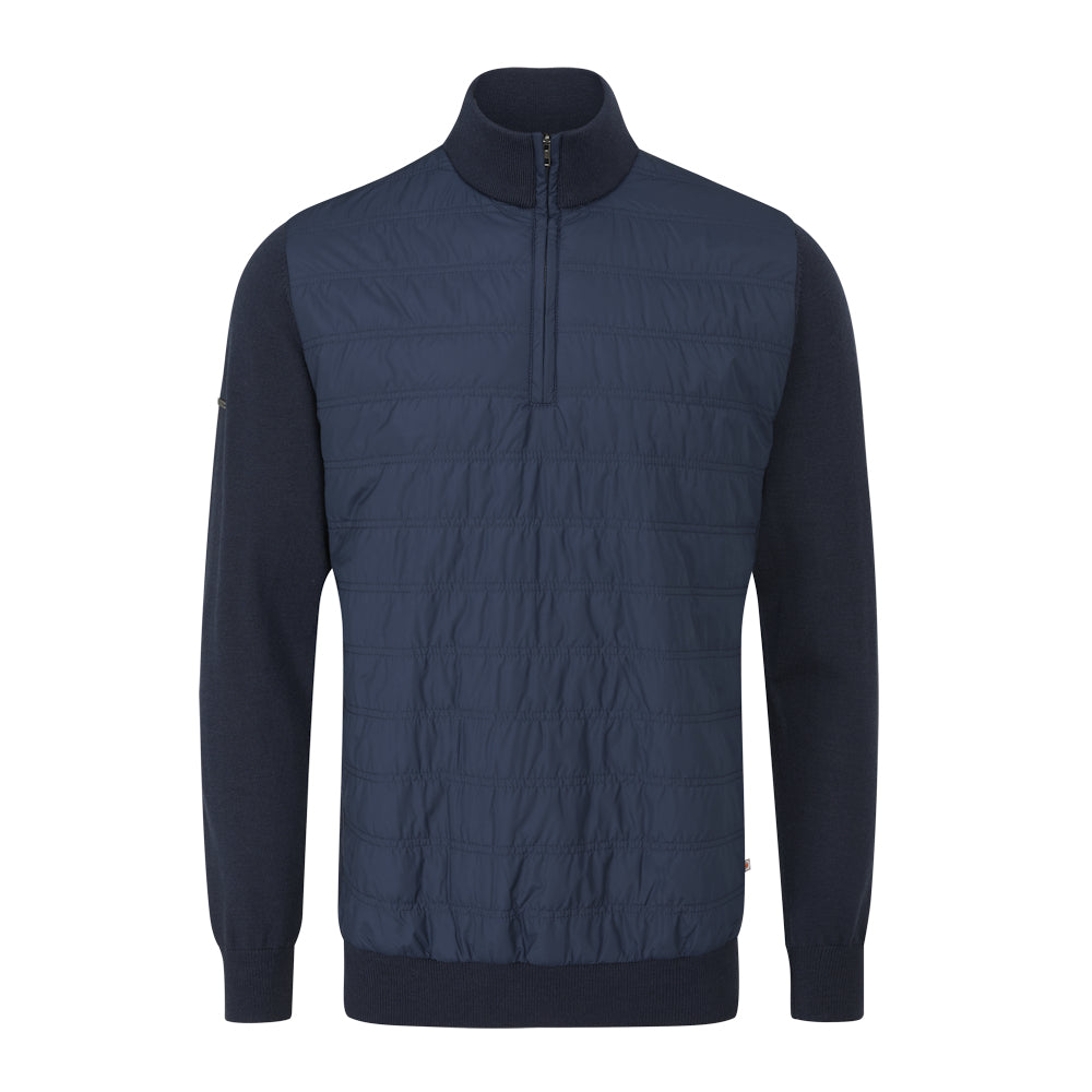 Ping Mens Connell Hybrid Quarter Zip Sweater - Navy