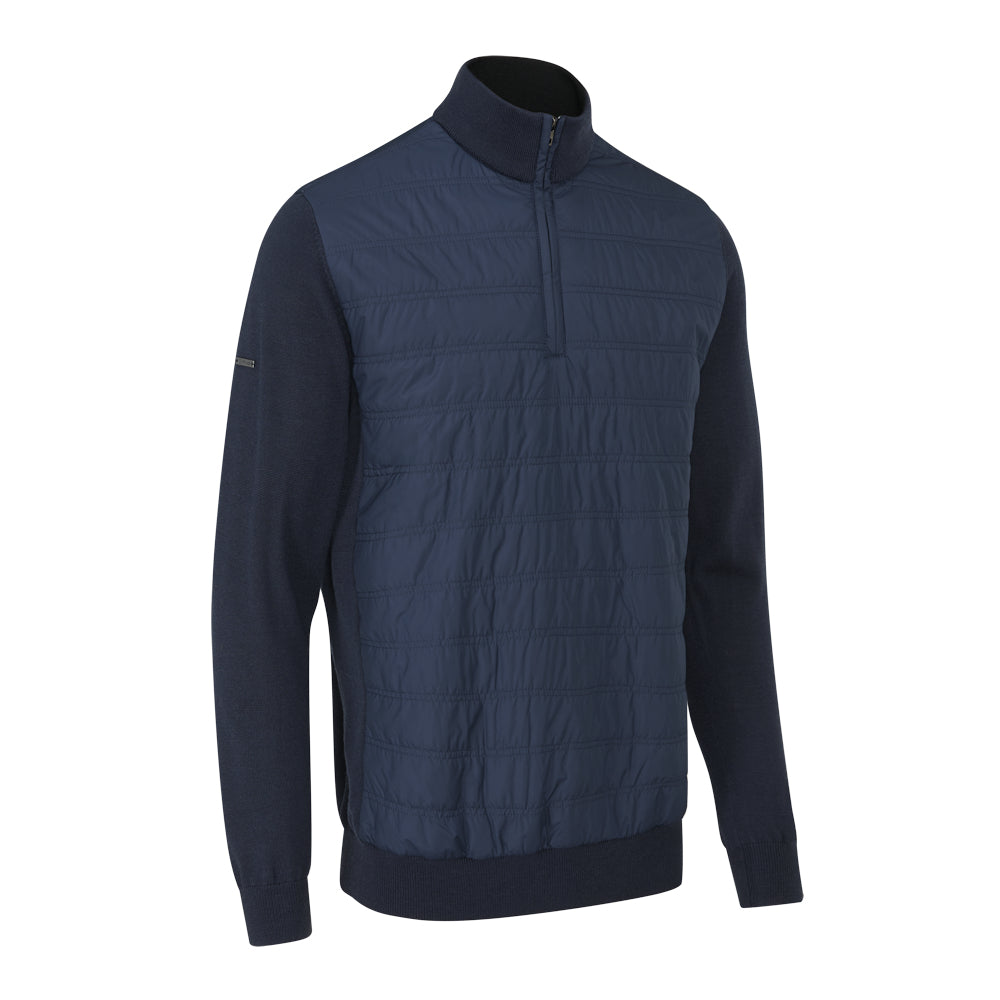 Ping Mens Connell Hybrid Quarter Zip Sweater - Navy