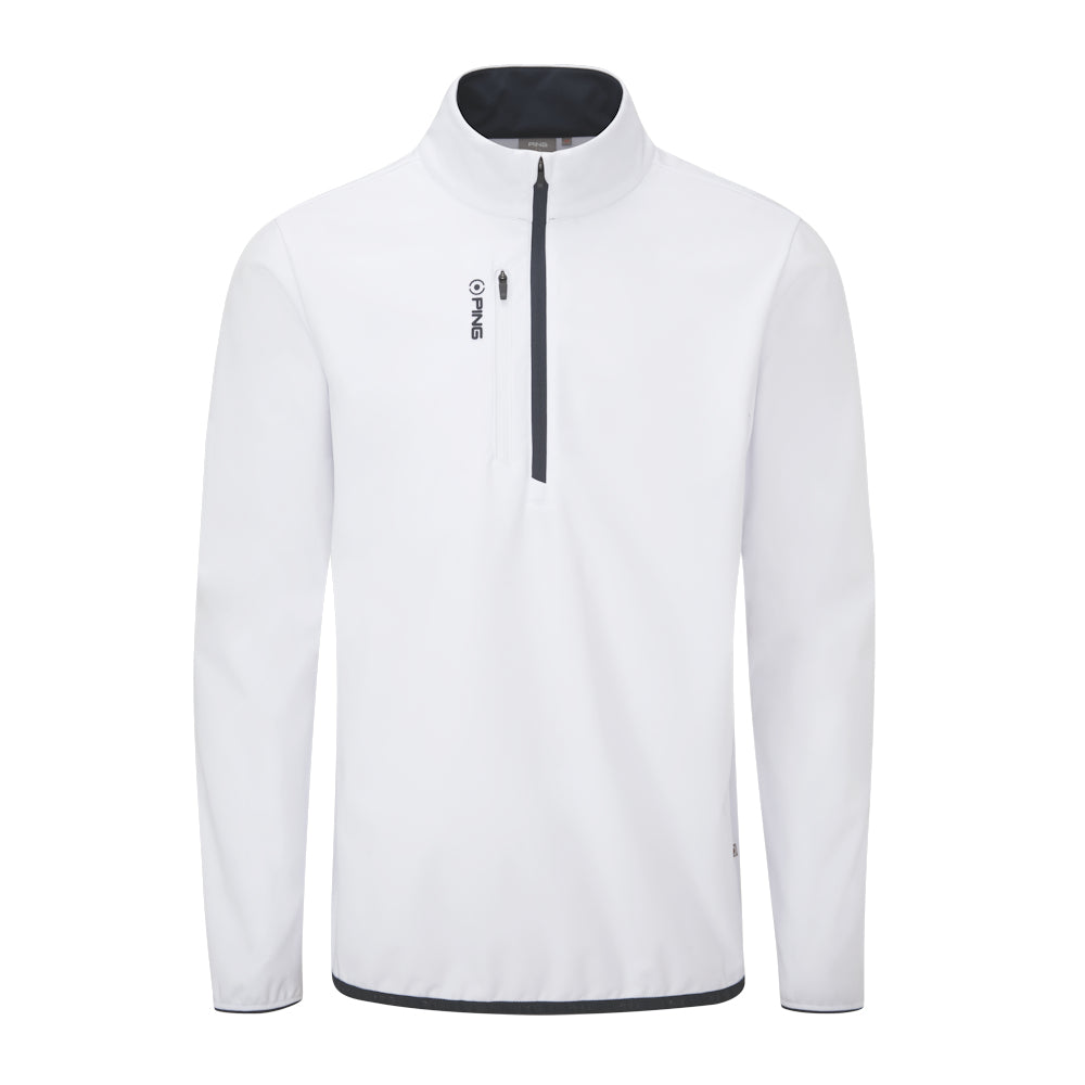 Ping Mens Vigo Windproof Half Zip Jacket - White