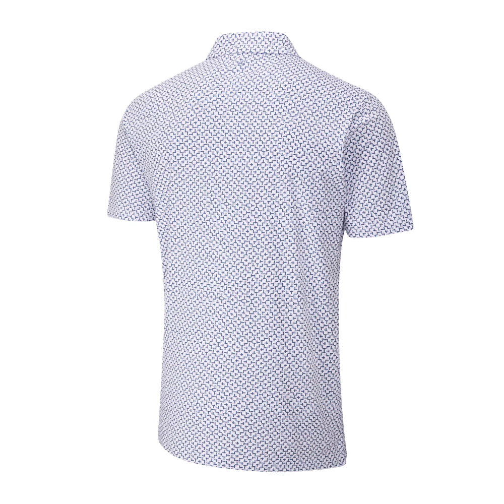Ping Mens Ephron Polo Shirt - White/Pink Haze Multi
