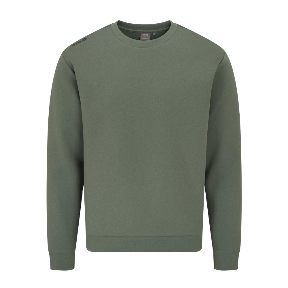 Ping Mens Freddie Crewneck Golf Mid Layer Laurel Marl