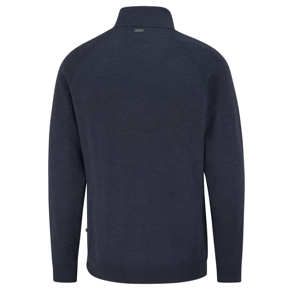 Ping Mens Hugh Quarter Zip Golf Mid Layer Navy Marl