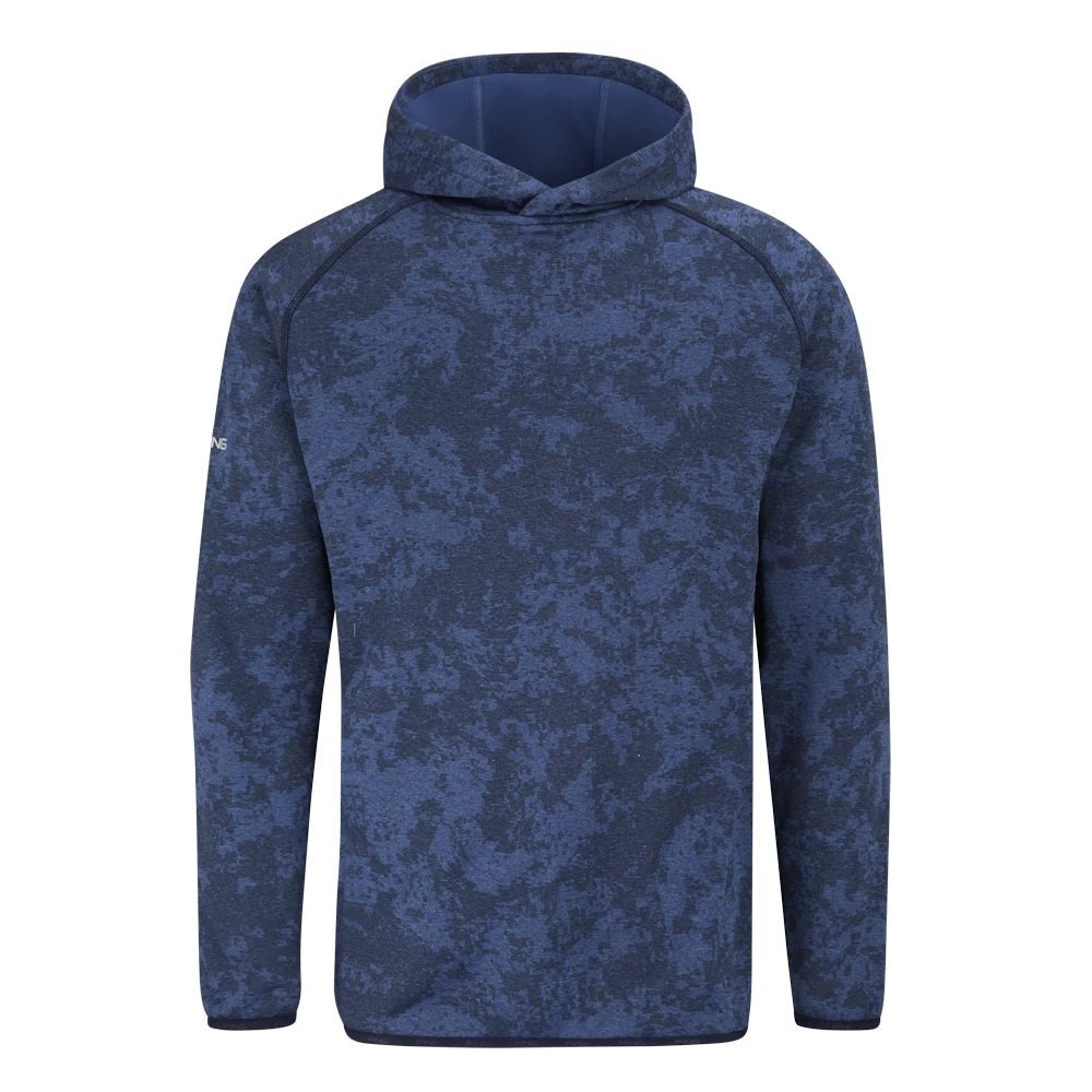 Ping Mens Saul Golf Hoodie Deep Sea Blue Camo