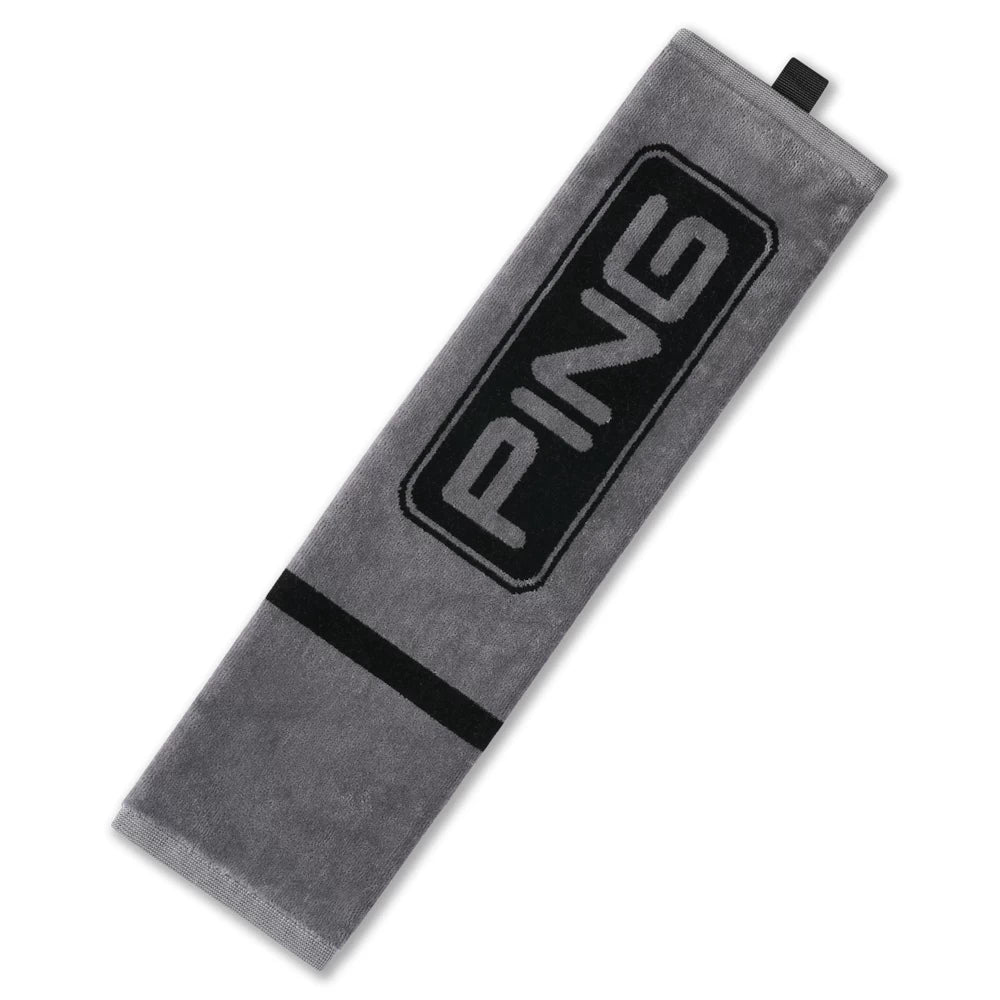 Ping Tri Fold Towel Dark Grey Black