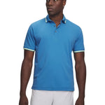Under Armour Mens ArmourDry Rib Polo Aegean Blue/Green Citrine/White