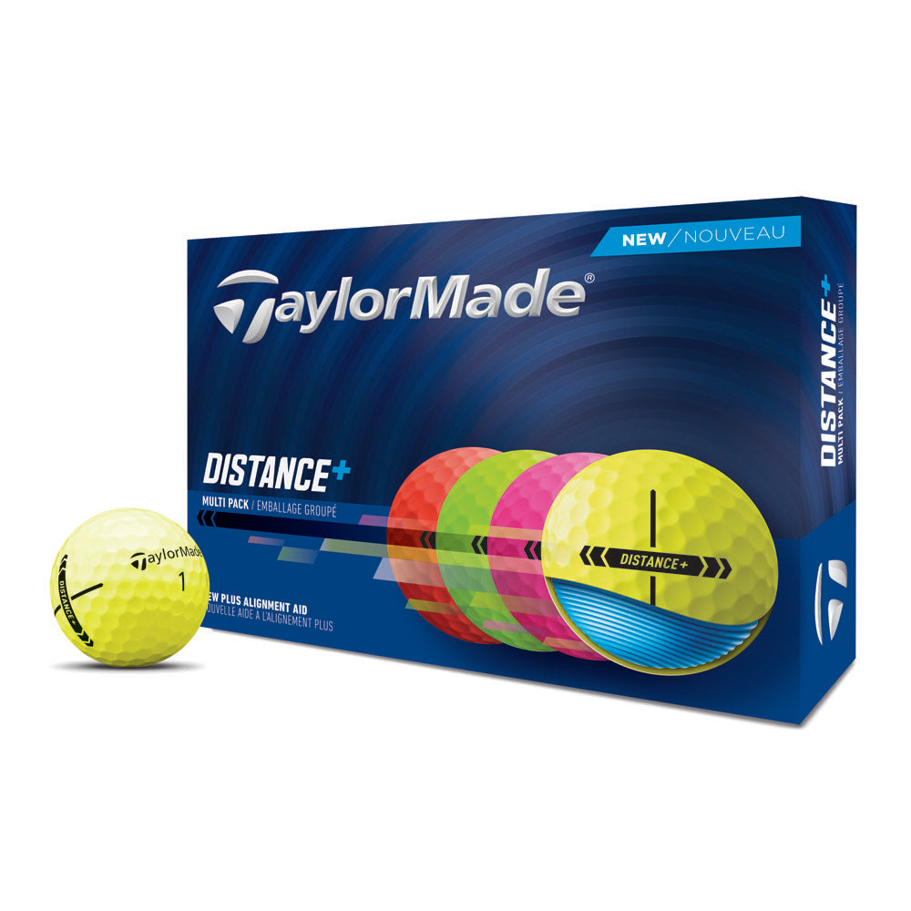 TaylorMade Distance+ Golf Balls - 1 Dozen (Multi Pack)