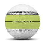 TaylorMade 2026 Tour Response Stripe Golf Balls 1 Dozen (White/Yellow)
