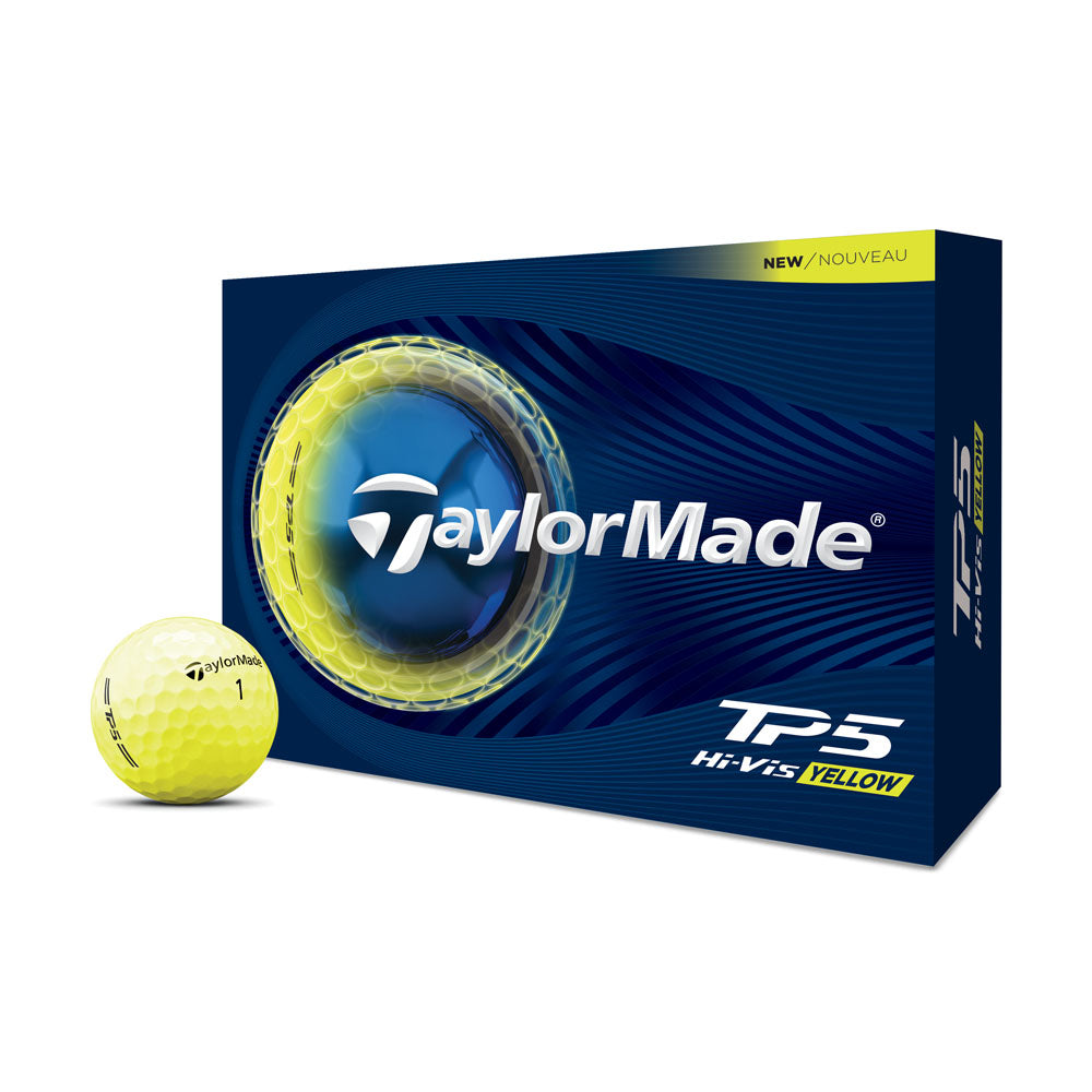 TaylorMade TP5 Golf Balls - 1 Dozen (Yellow)