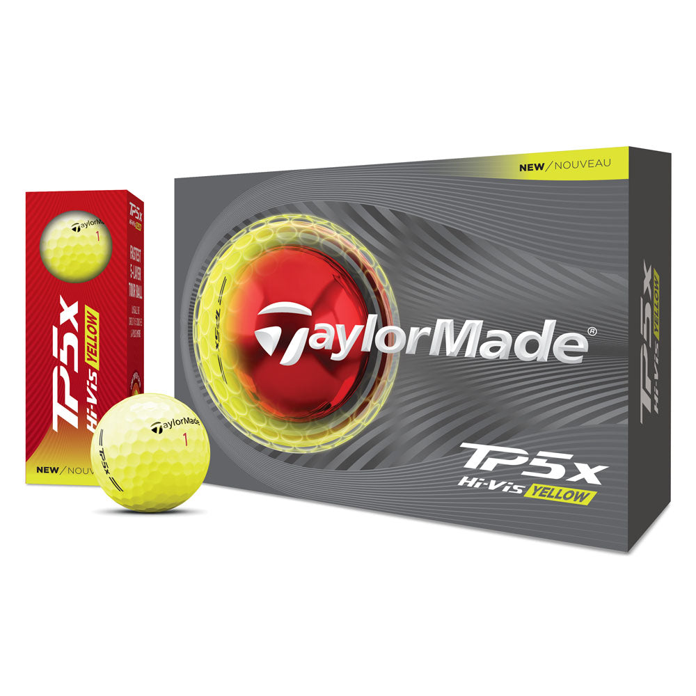 TaylorMade TP5x Golf Balls - 1 Dozen (Yellow)