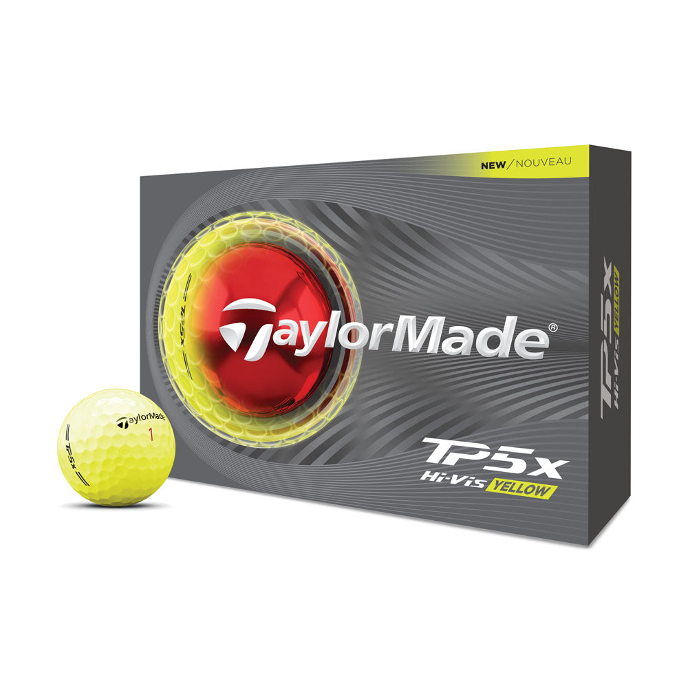 TaylorMade TP5x Golf Balls - 1 Dozen (Yellow)