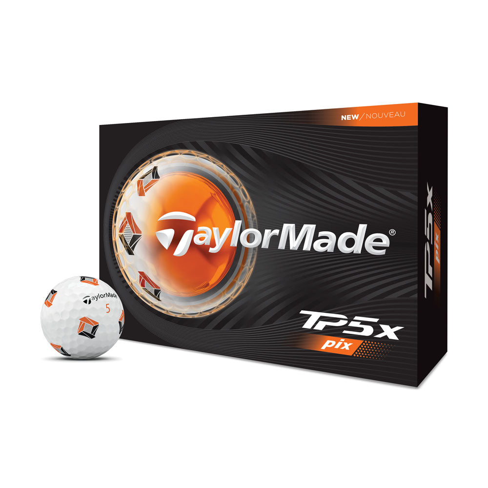 TaylorMade TP5x Pix Golf Balls - 1 Dozen (White)