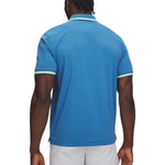 Under Armour Mens ArmourDry Rib Polo Aegean Blue/Green Citrine/White