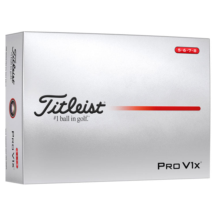 Titleist Pro V1x Golf Balls - High Number - 1 Dozen (White)