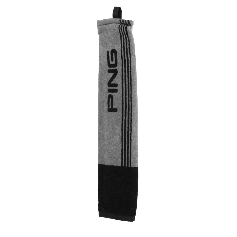 Ping Tri Fold Towel Dark Grey Black