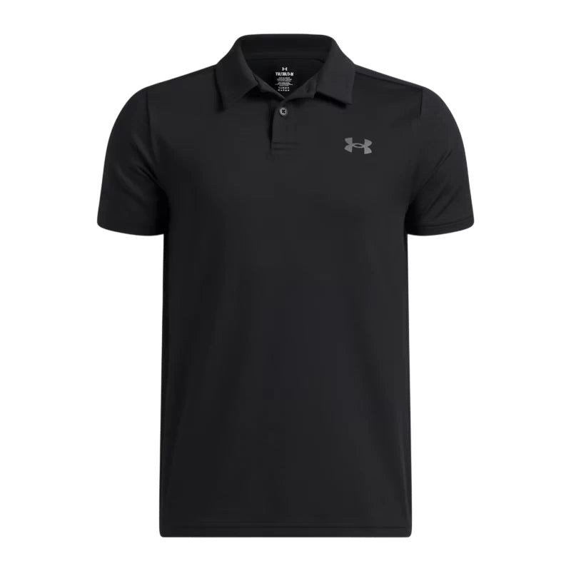 Under Armour Boys Matchplay Polo Shirt Black/Castlerock