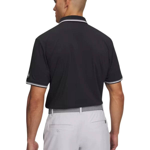 Under Armour Mens ArmourDry Rib Polo Black/White