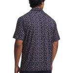 Under Armour Mens Playoff 3.0 Printed Polo Midnight Navy/Posh Pink/Castlerock