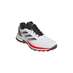 adidas Mens Adizero ZG Spikeless Golf Shoes - White/Lucid Red/Core Black - Tony Valentine - Golf Shoes