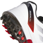 adidas Mens Adizero ZG Spikeless Golf Shoes - White/Lucid Red/Core Black - Tony Valentine - Golf Shoes