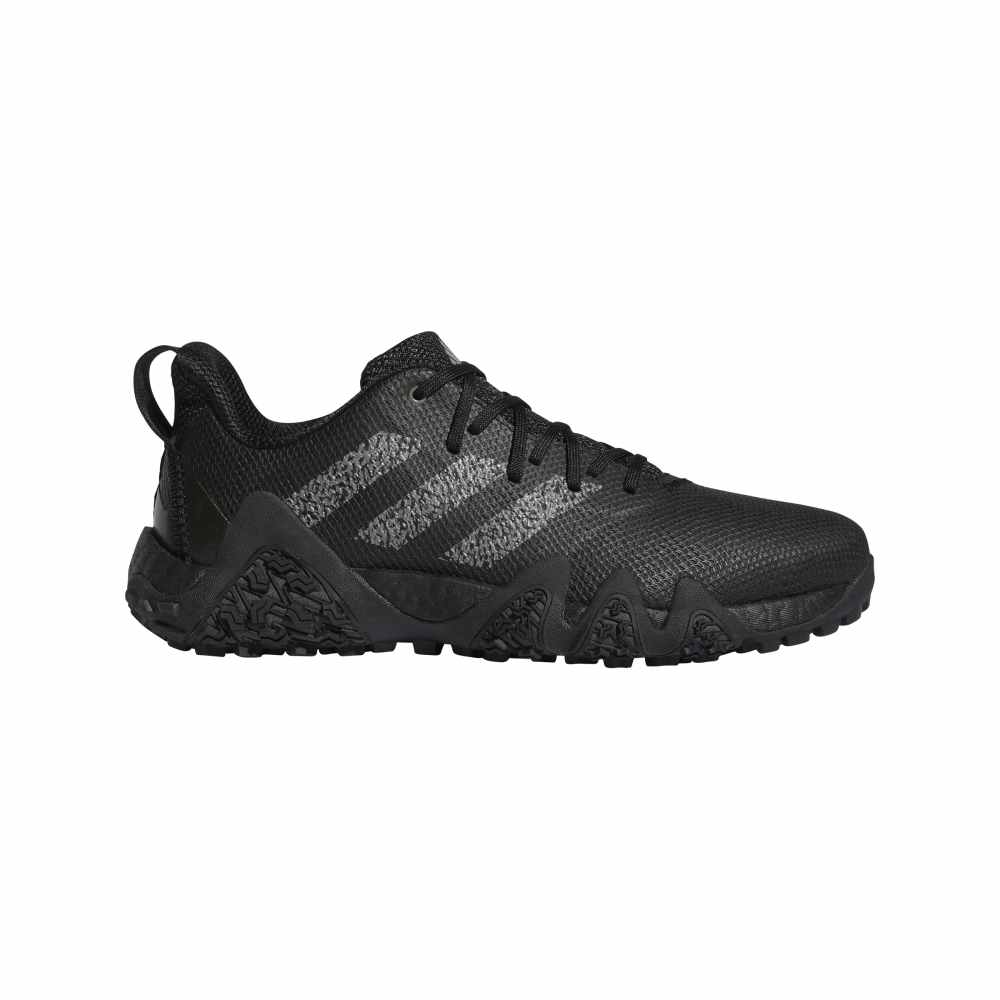 adidas Mens Codechaos 22 Spikeless Golf Shoes - Black/Dark Silver Metallic/Core Black - Tony Valentine - Golf Shoes