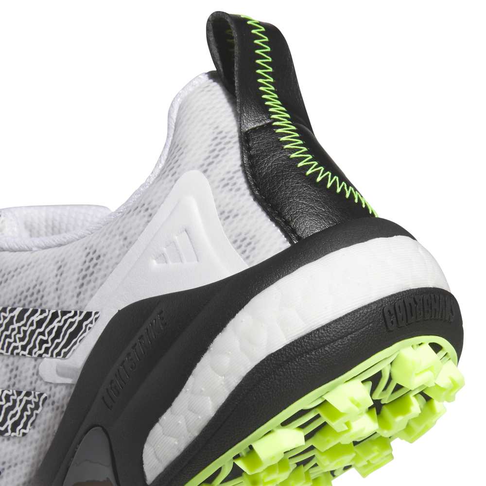 adidas Mens Codechaos 25 Spikeless Golf Shoes - White/Core Black/Lucid Lemon - Tony Valentine - Golf Shoes