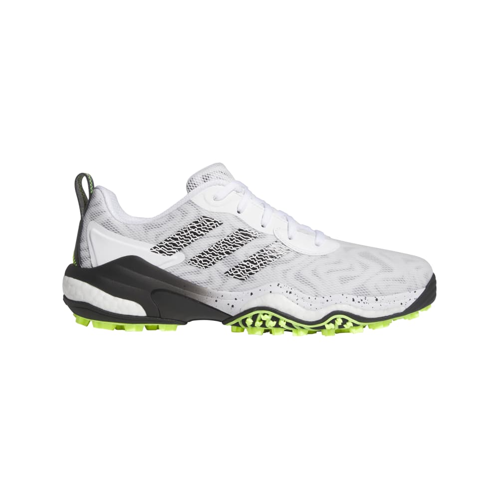 adidas Mens Codechaos 25 Spikeless Golf Shoes - White/Core Black/Lucid Lemon - Tony Valentine - Golf Shoes