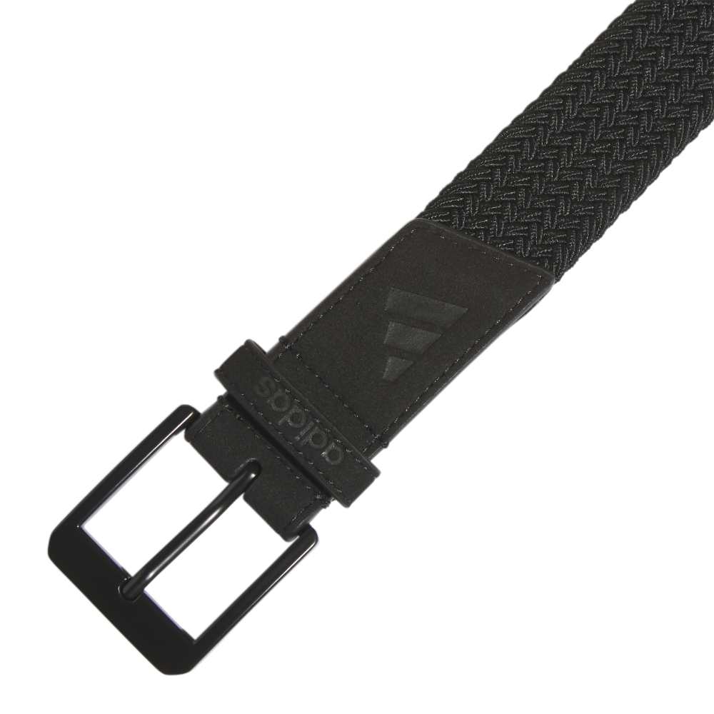 adidas Mens Golf Braided Stretch Belt - Black - Tony Valentine - Belts